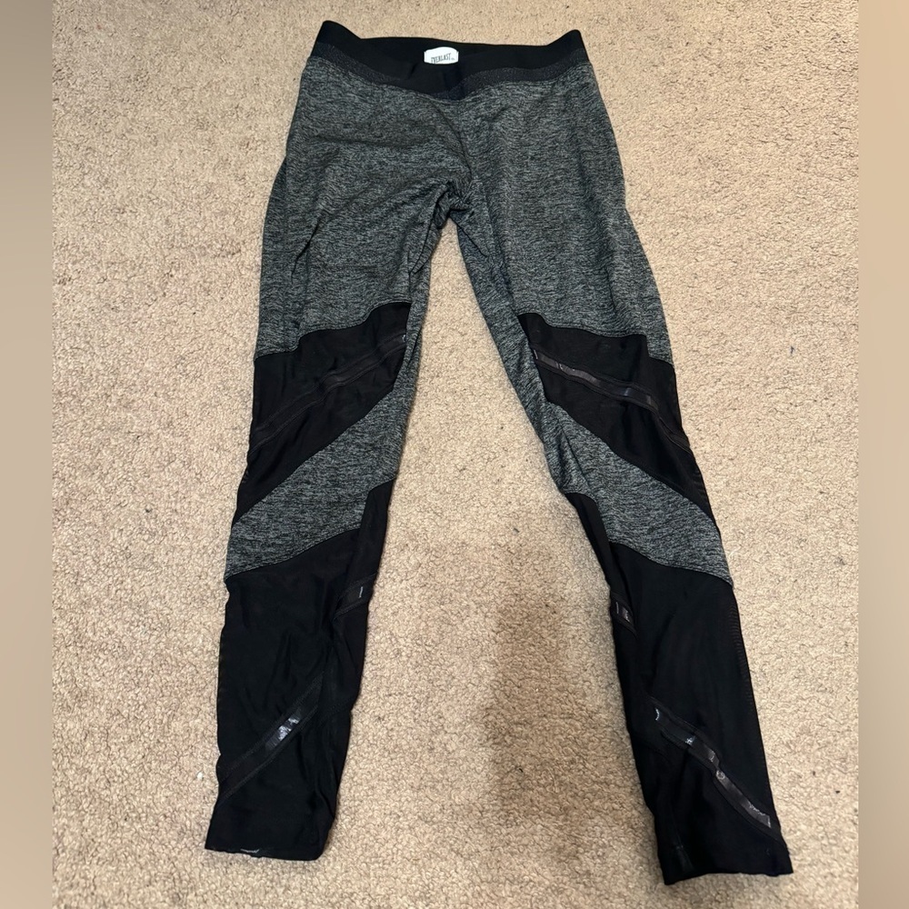 Everlast grey and‎ black sheer leggings size medium 10/12